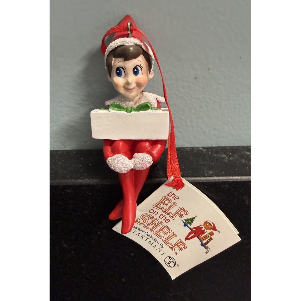 New W/Tags Department 56 Elf On The‎ Shelf Personalization Christmas Ornament